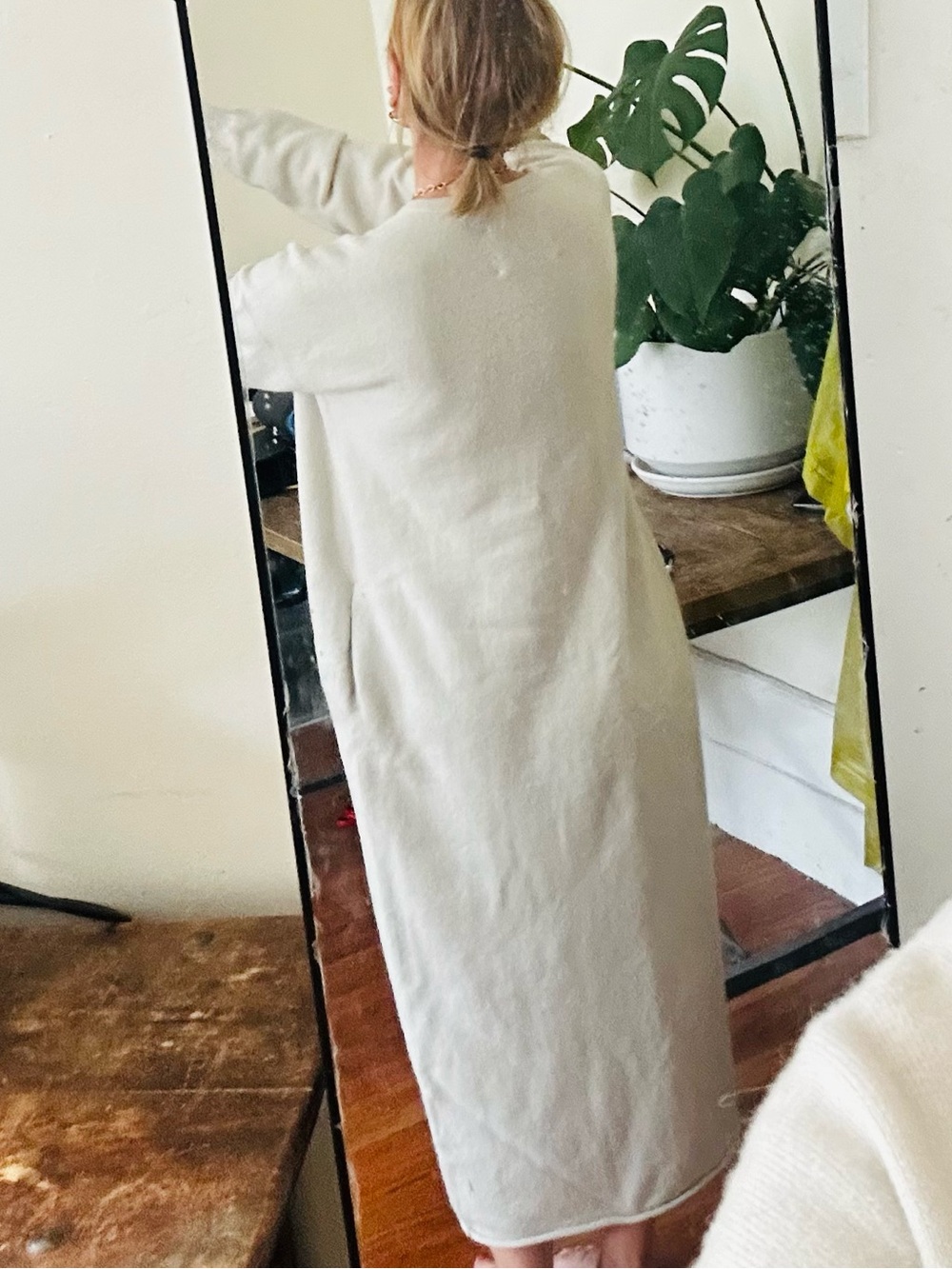 Lauren Manoogian Cream Long Sleeve Maxi Dress - Picture 5 of 7